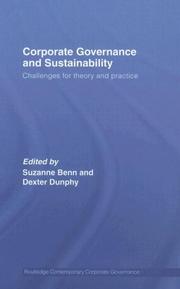 Cover of: Corporate Governance and Sustainability by Dexter C. Dunphy, Suzanne Benn