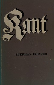 Kant by Stephán Körner, Stephen Korner