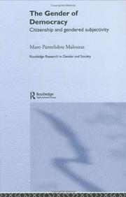 Cover of: The gender of democracy: citizenship and gendered subjectivity