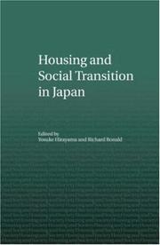 Cover of: Housing and Social Transition in Japan (Housing and Society Series)