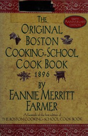 Cover of: The Original Boston Cooking-School Cook Book 1896 by Fannie Merritt Farmer