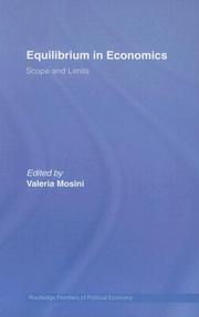 Cover of: Equilibrium in Economics: Scope and Limits (Routledge Frontiers of Political Economy)