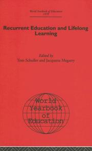 Cover of: World Yearbook of Education 1979: Recurrent Education and Lifelong Learning (World Yearbook of Education)