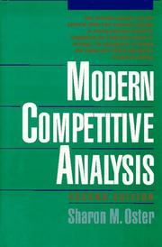 Cover of: Modern competitive analysis by Sharon M. Oster