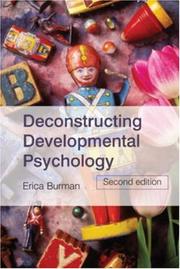 Cover of: Deconstructing Developmental Psychology by Erica Burman