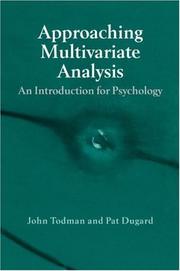 Cover of: Approaching Multivariate Analysis | John Todman