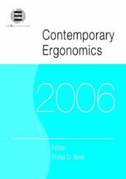 Cover of: Contemporary Ergonomics 2006
