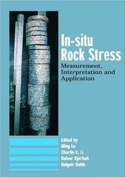 Cover of: In-Situ Rock Stress (Balkema: Proceedings and Monographs in Engineering, Water and Earth Sciences)