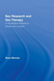 Sex Research and Sex Therapy by Ross Morrow