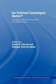Cover of: Do Political Campaigns Matter? by David Farrell