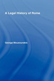 Cover of: A Legal History of Rome