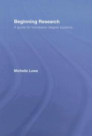 Front cover of Beginning Research by Michelle Lowe