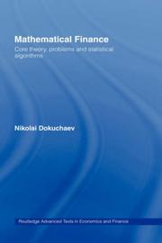 Cover of: Mathematical Finance (Routledge Advanced Texts in Economics and Finance) by Dokuchaev
