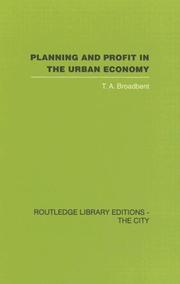 Cover of: Planning and Profit in the Urban Economy
