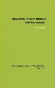 Cover of: Meaning in the Urban Environment