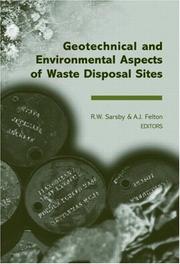 Cover of: Geotechnical and Environmental Aspects Waste Disposal Sites by 
