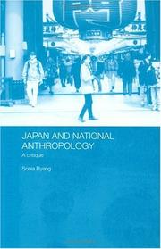 Cover of: Japan and national anthropology by Sonia Ryang