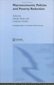 Cover of: Macroeconomic policies and poverty reduction by edited by Ashoka Mody and Catherine Pattilo.