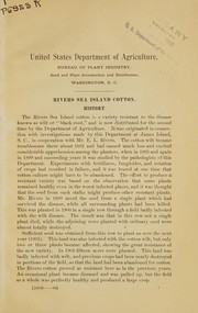 Cover of: Rivers sea island cotton: history
