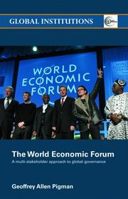 Cover of: World Economic Forum by Geoffrey Allen Pigman