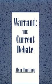 Cover of: Warrant by Alvin Plantinga