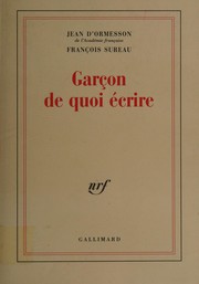 Cover of: Garçon de quoi écrire