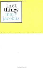 First Things by Mary Jacobus