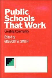 Cover of: Public schools that work: creating community