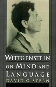 Wittgenstein on mind and language by David G. Stern