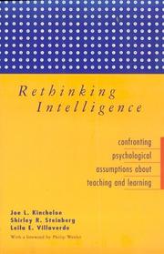 Cover of: Rethinking intelligence: confronting psychological assumptions about teaching and learning