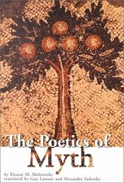 Cover of: The Poetics of Myth | Elea Meletinsky
