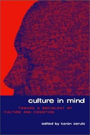 Cover of: Culture in mind by edited by Karen A. Cerulo.
