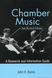 Cover of: Chamber Music by John H. Baron