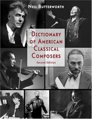 Cover of: Dictionary of American classical composers