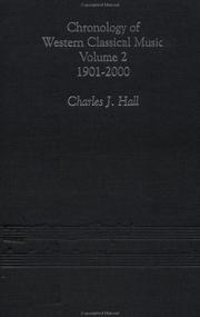 Cover of: Chronology of European Classical by 
