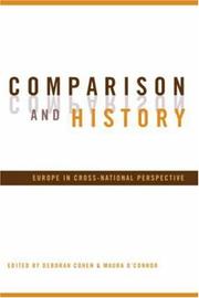 Cover of: Comparison and history by Deborah Cohen, Maura O'Connor