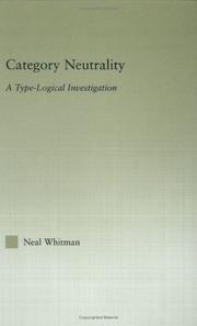 Cover of: Category neutrality by Neal Whitman