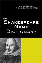 Cover of: The Shakespeare Name Dictionary