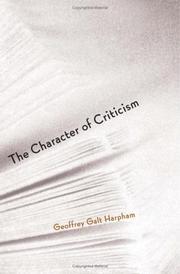 Cover of: The character of criticism