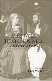 Cover of: All's Well That Ends Well  New Critical Essays (Shakespeare Criticism)