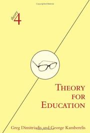 Cover of: Theory for education