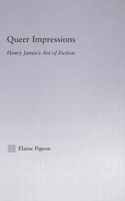 Cover of: Queer impressions: Henry James's art of fiction