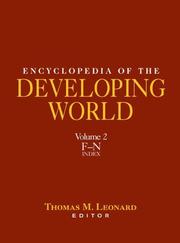 Cover of: Encyclopedia of the Developing World, Volume 2 by Thomas M. Leonard