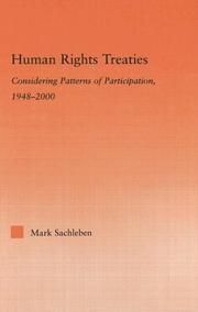 Cover of: Human rights treaties: considering patterns of participation, 1948-2000
