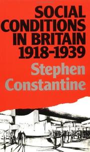 Cover of: Social conditions in Britain, 1918-1939