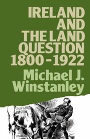 Cover of: Ireland & Land Questions 1800-1922 (Lancaster Pamphlets) by M.. Winstanley