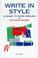 Cover of: Write in Style 