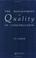 Cover of: The management of quality in construction