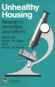 Cover of: Unhealthy housing: research, remedies, and reform