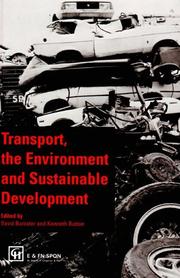 Cover of: Transport, the environment and sustainable development